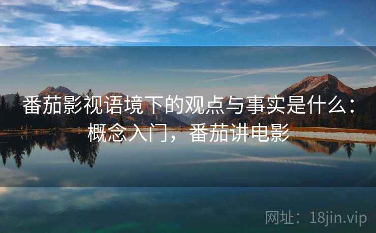 番茄影视语境下的观点与事实是什么：概念入门，番茄讲电影