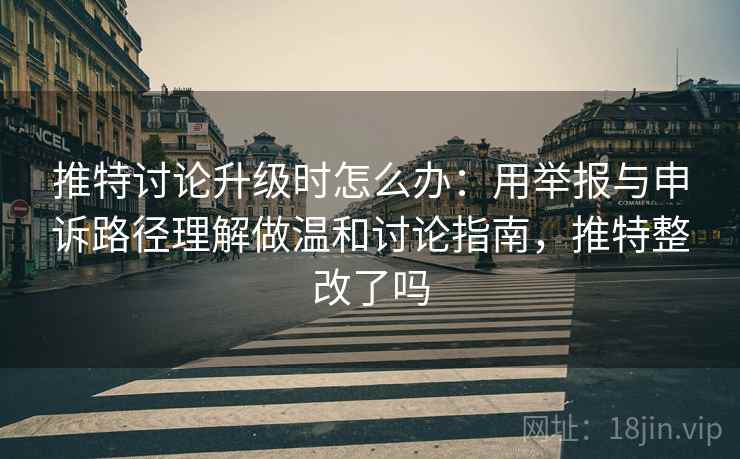 推特讨论升级时怎么办：用举报与申诉路径理解做温和讨论指南，推特整改了吗