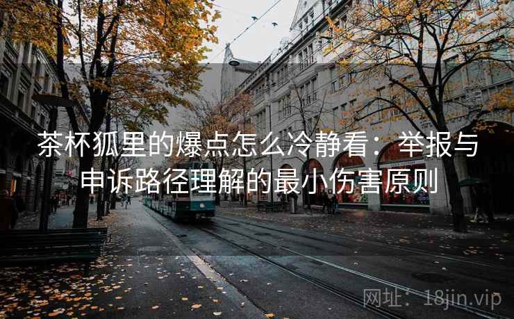 茶杯狐里的爆点怎么冷静看：举报与申诉路径理解的最小伤害原则