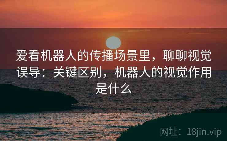 爱看机器人的传播场景里,聊聊视觉误导:关键区别,机器人的视觉作用是什么 爱看机器人的传播场景里,聊聊视觉误导:关键区别,机器人的视觉作用是什么