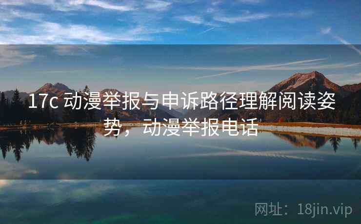 17c 动漫举报与申诉路径理解阅读姿势，动漫举报电话