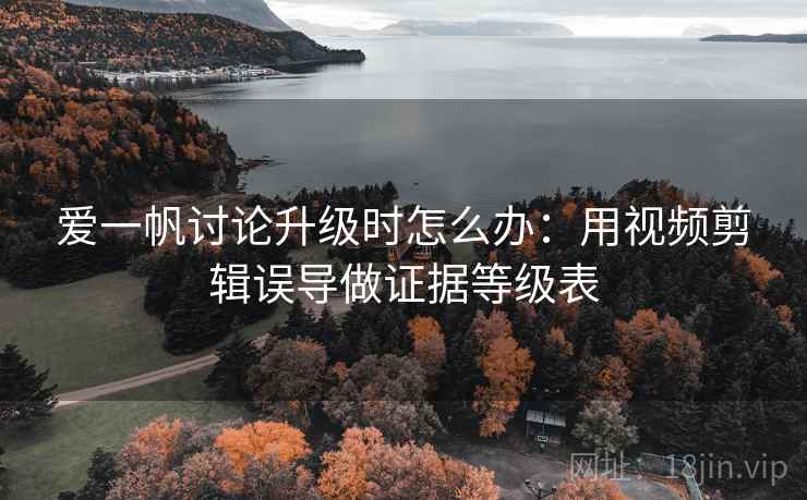爱一帆讨论升级时怎么办：用视频剪辑误导做证据等级表