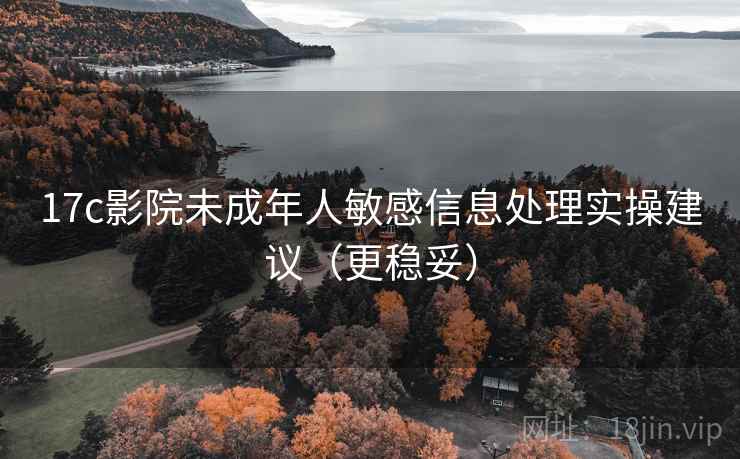 17c影院未成年人敏感信息处理实操建议（更稳妥）