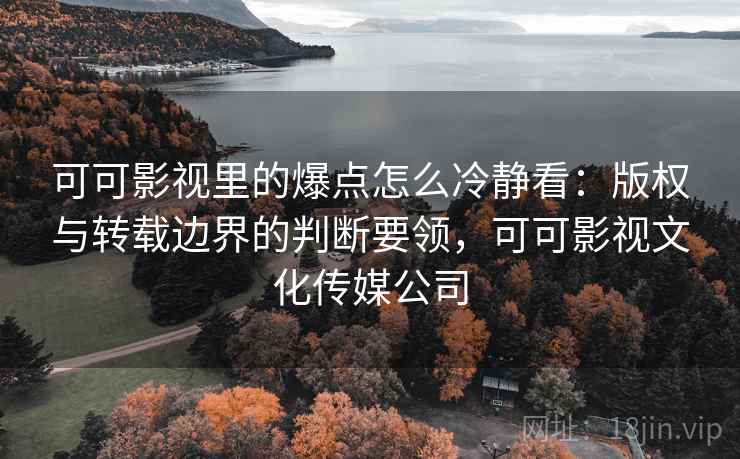 可可影视里的爆点怎么冷静看：版权与转载边界的判断要领，可可影视文化传媒公司